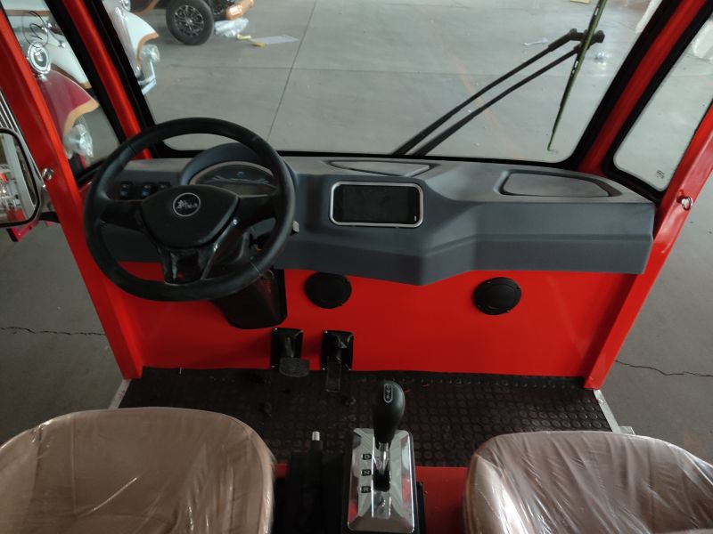 17-Seat Air-Conditioned Electric Tourist Bus with Pedals Electric Sightseeing Bus