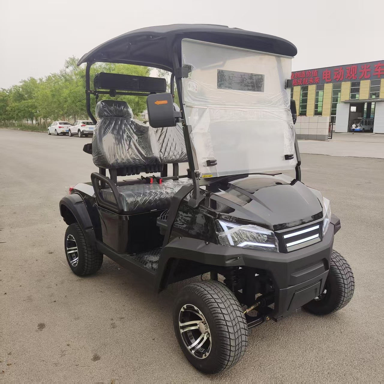 100% Best Quality Best Sellers Handicapped Two Seat Electric Golf Cart Four Wheel Electric Cart With Seat