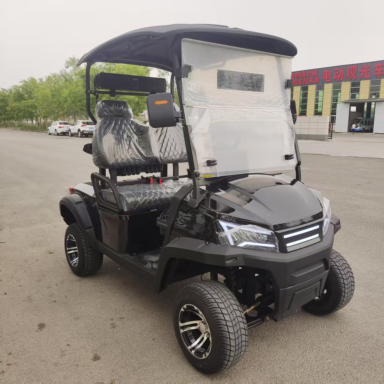 100% Best Quality Best Sellers Handicapped Two Seat Electric Golf Cart Four Wheel Electric Cart With Seat